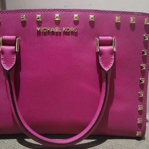 Micheal Kors Studded Leather Bag